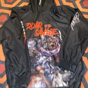 Black Graphic Men's Lightweight Jacket